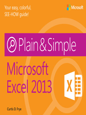 cover image of Microsoft Excel 2013 Plain & Simple